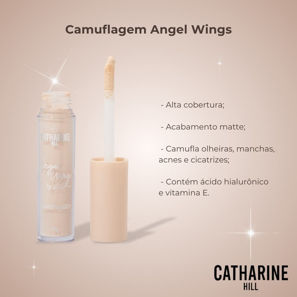 Amostras dos tons do Corretivo Pri Lessa Catharine Hill Angel Wings
