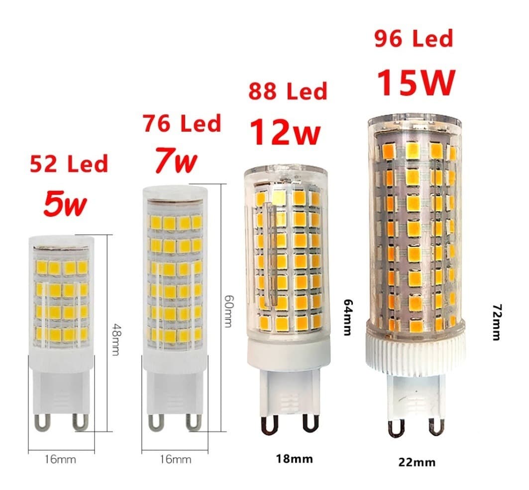 Lâmpada LED Halopin G9 12W instalada em um lustre