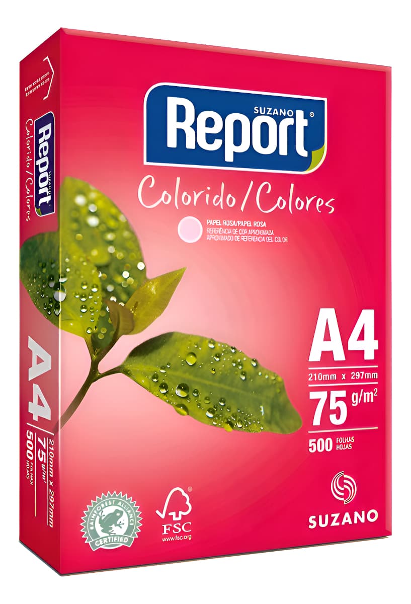 Papel Sulfite Report Rosa A4