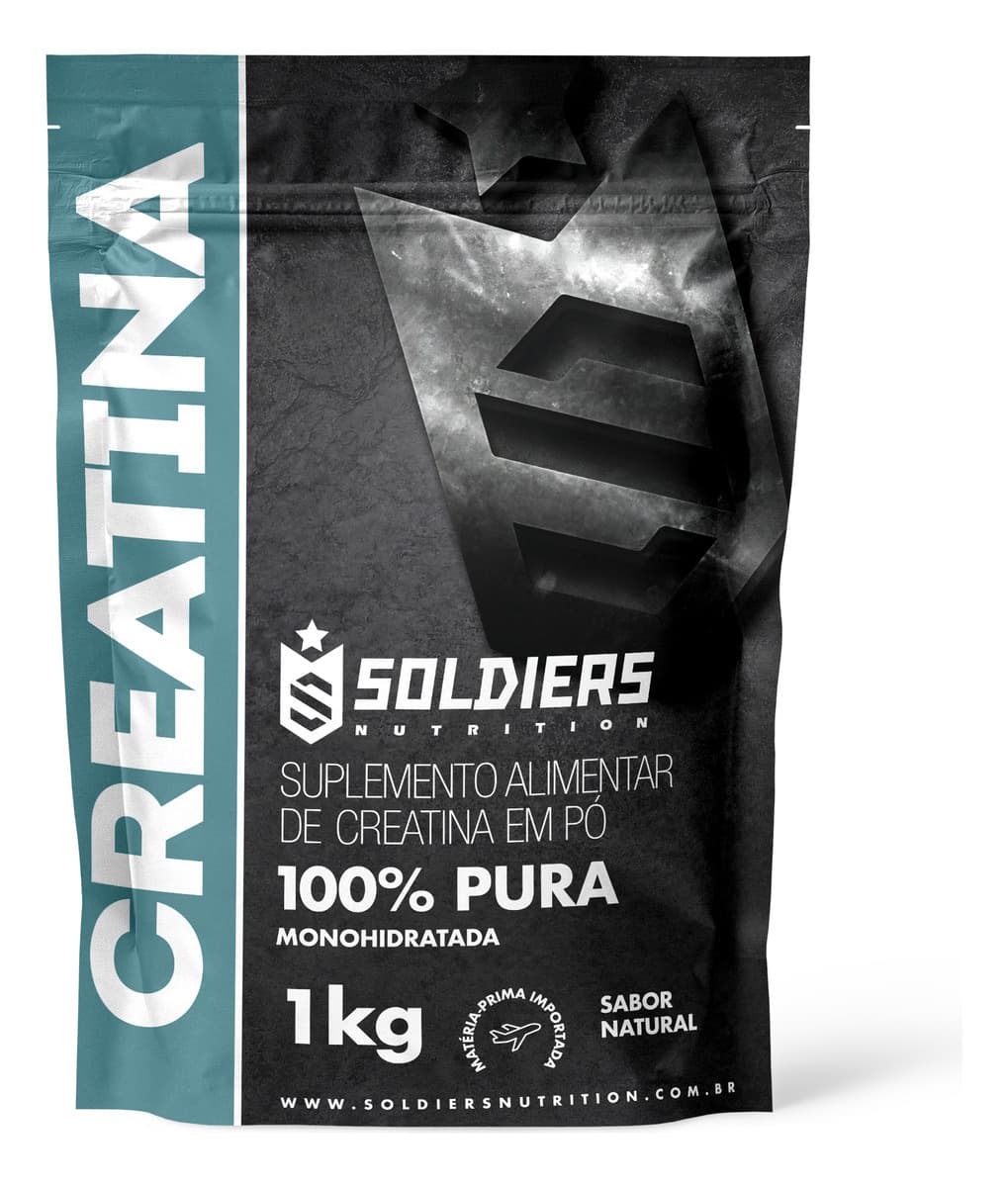 Creatina Monohidratada 1Kg Soldiers Nutrition 100% Pura