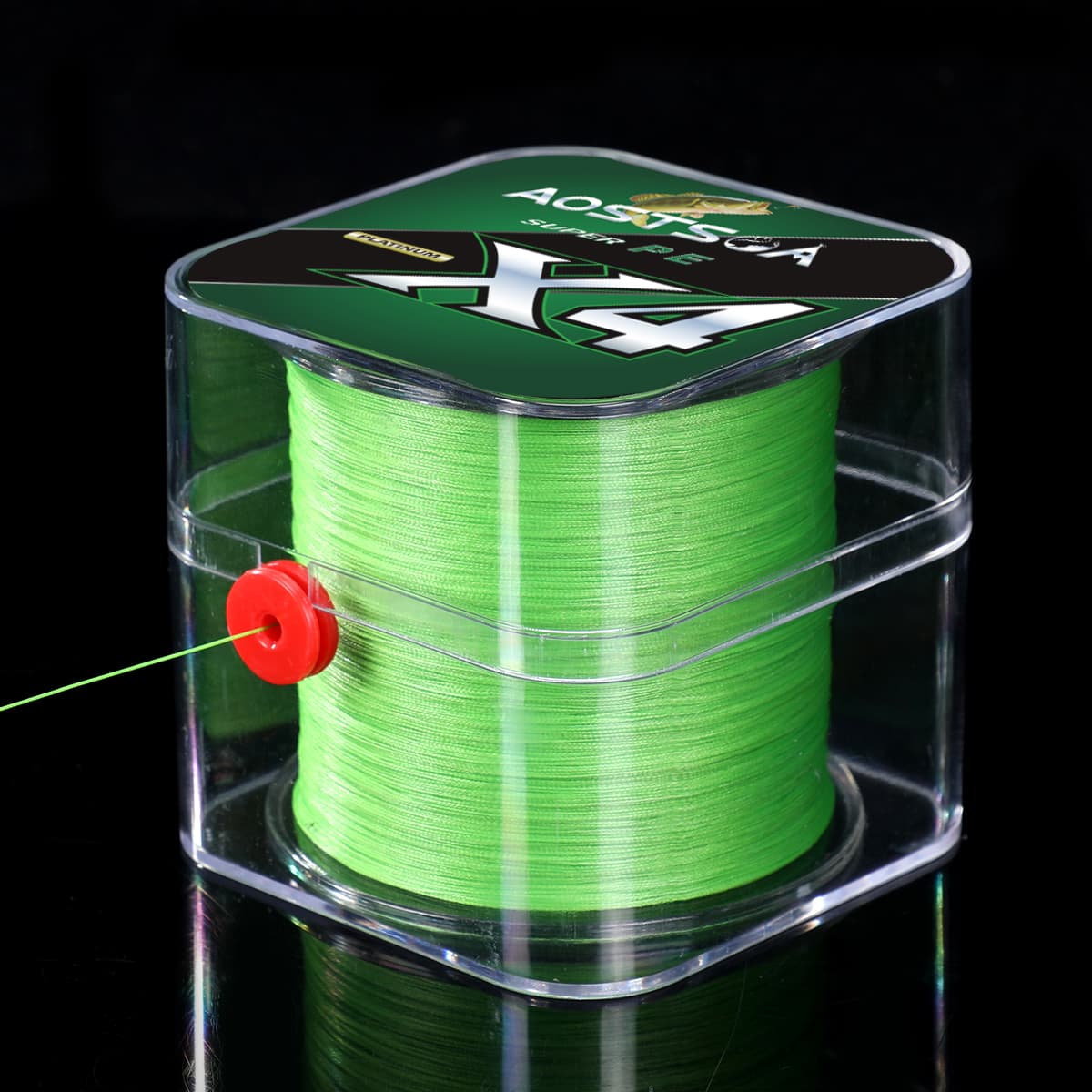 Linha Multifilamento Aostsoa 300m Verde 4 Fios Resistente