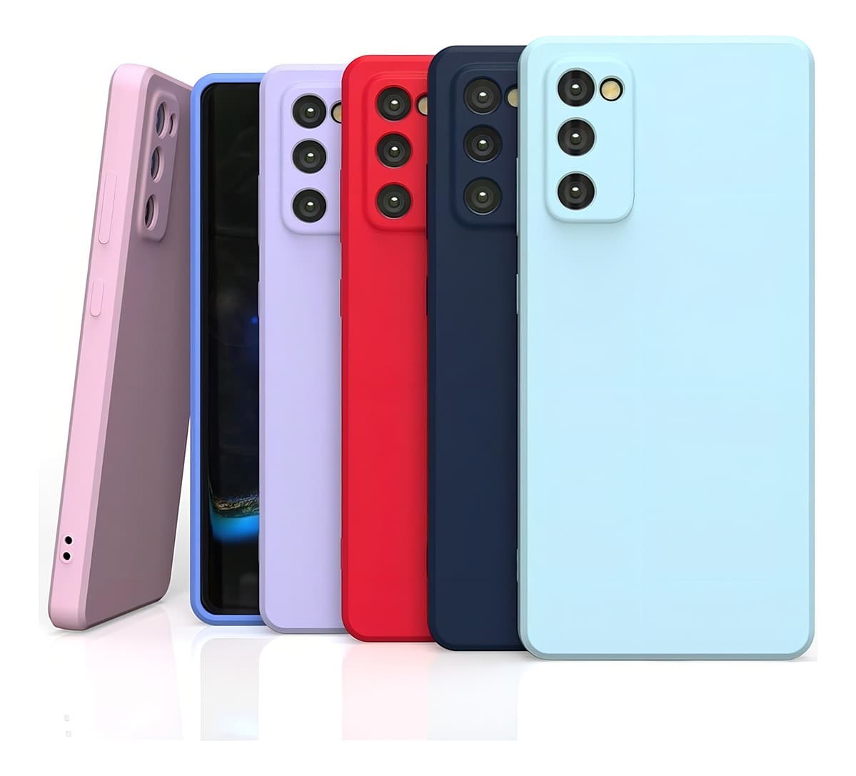 Capa Capinha Silicone Aveludada Para Samsung Galaxy A03s Lateral