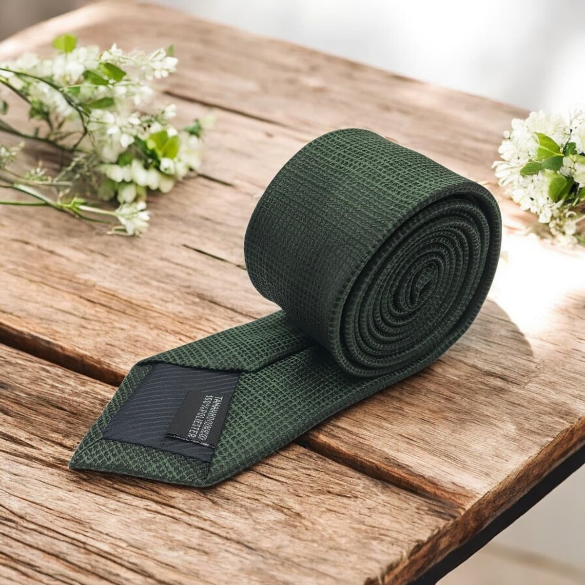 Close-up da Gravata Masculina Slim G505 com detalhe de textura