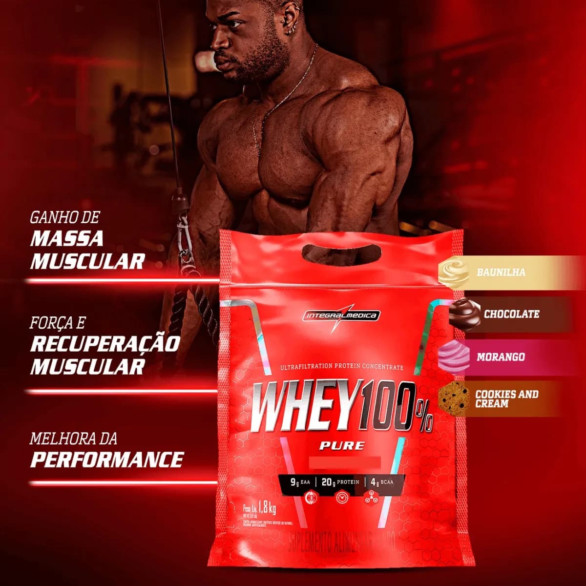 Informações nutricionais do Whey 100% Pure Integralmédica