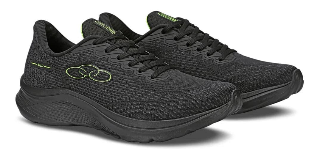 Vista lateral do Tênis Esportivo Masculino Delta Olympikus, evidenciando o design do cabedal.